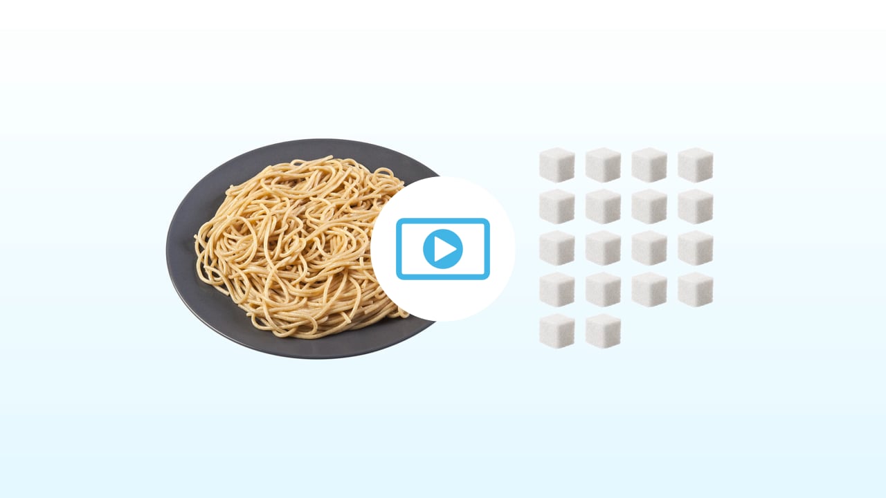 Picture of a large portion of spaghetti