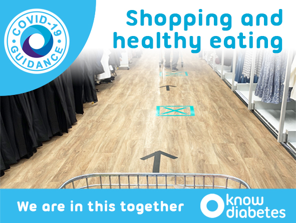 Woman pushing shopping trolley 