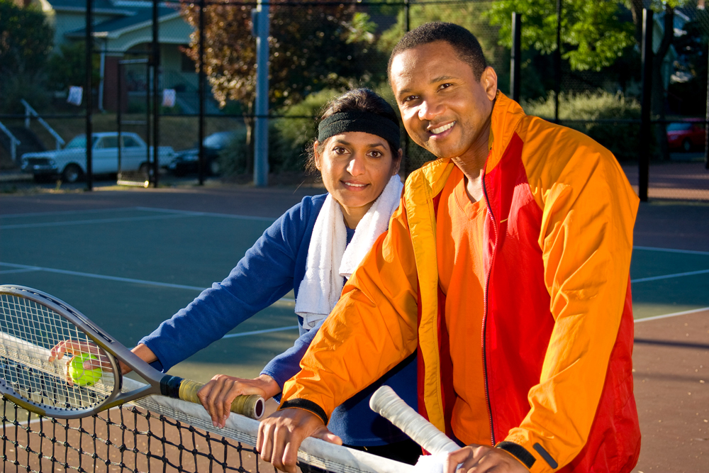 Someone stretching before exercising
