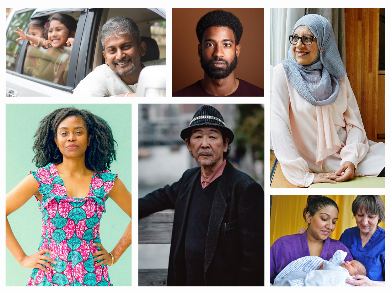 Multicultural collage